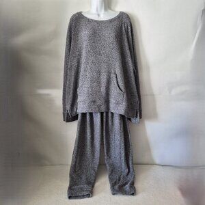 Secret Treasures Sleepwear Women 3X Heather Gray Knit Long Sleeve Pullover Pants